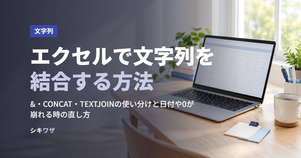 エクセルで文字列を結合する方法